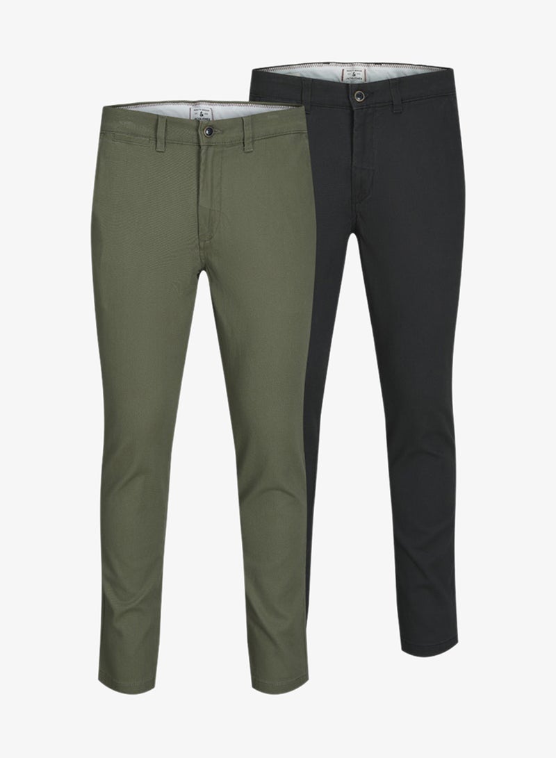 JACK & JONES 2 Pack Of Casual Chinos - Image 1